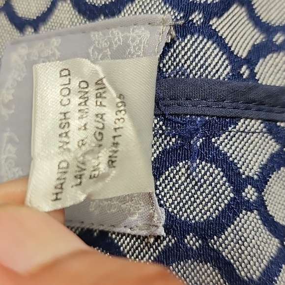 Aryn K Blue & White Jacket double breasted  Sz Large - Picture 7 of 13